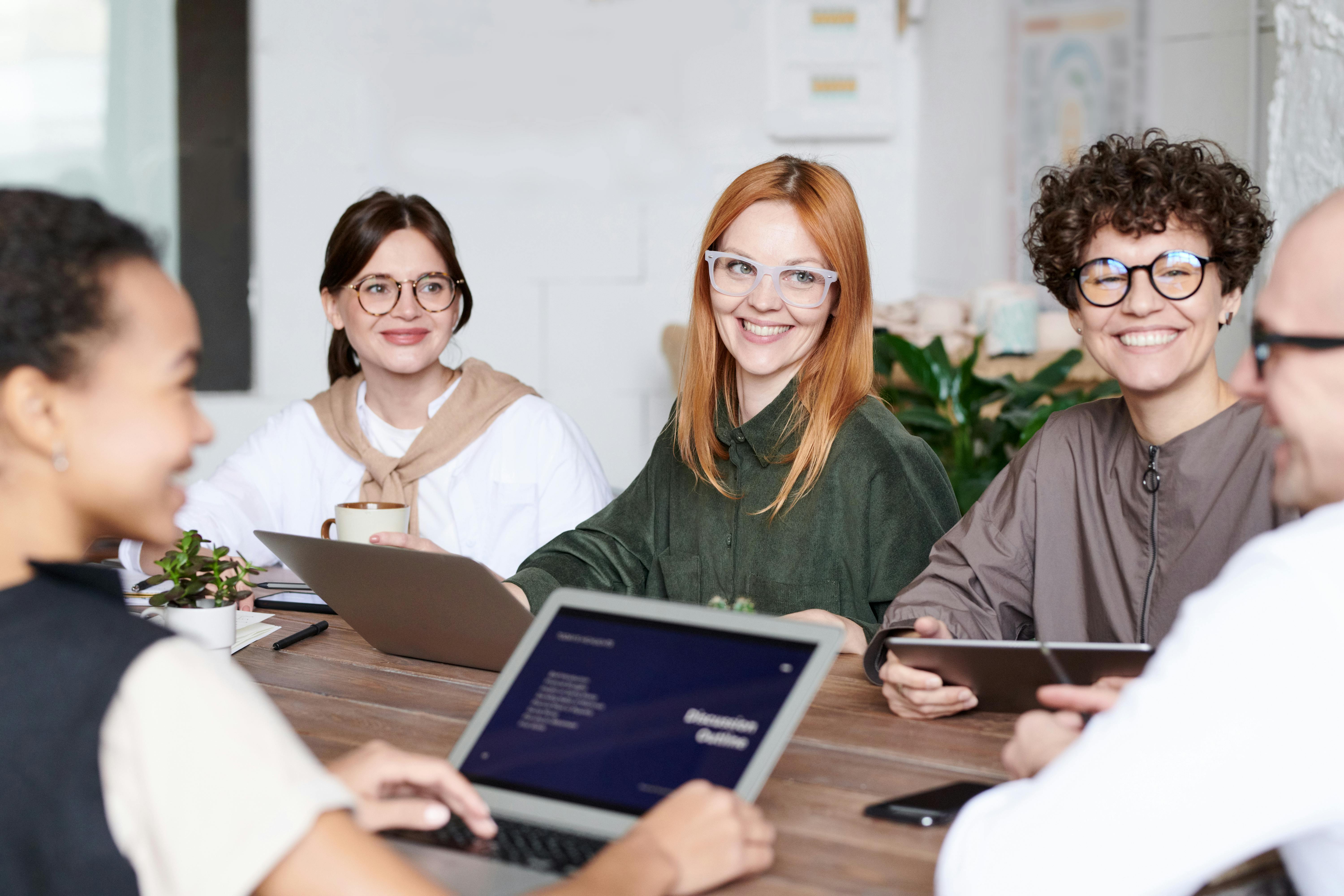 group of people sitting