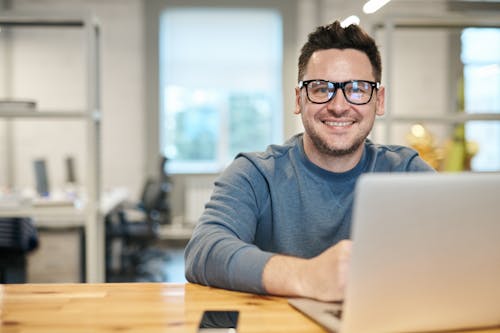 Free Photo of Man Wearing Eyeglasses Stock Photo