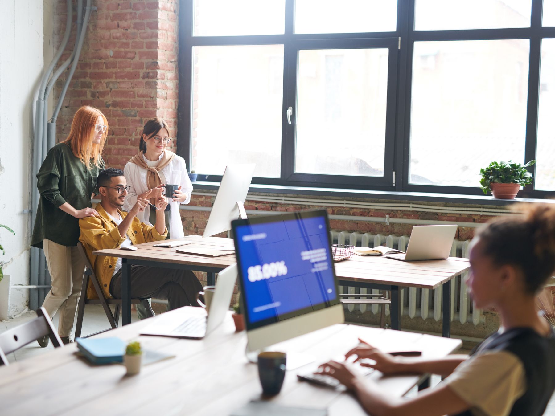 Loans — office relocation team moving desks and equipment