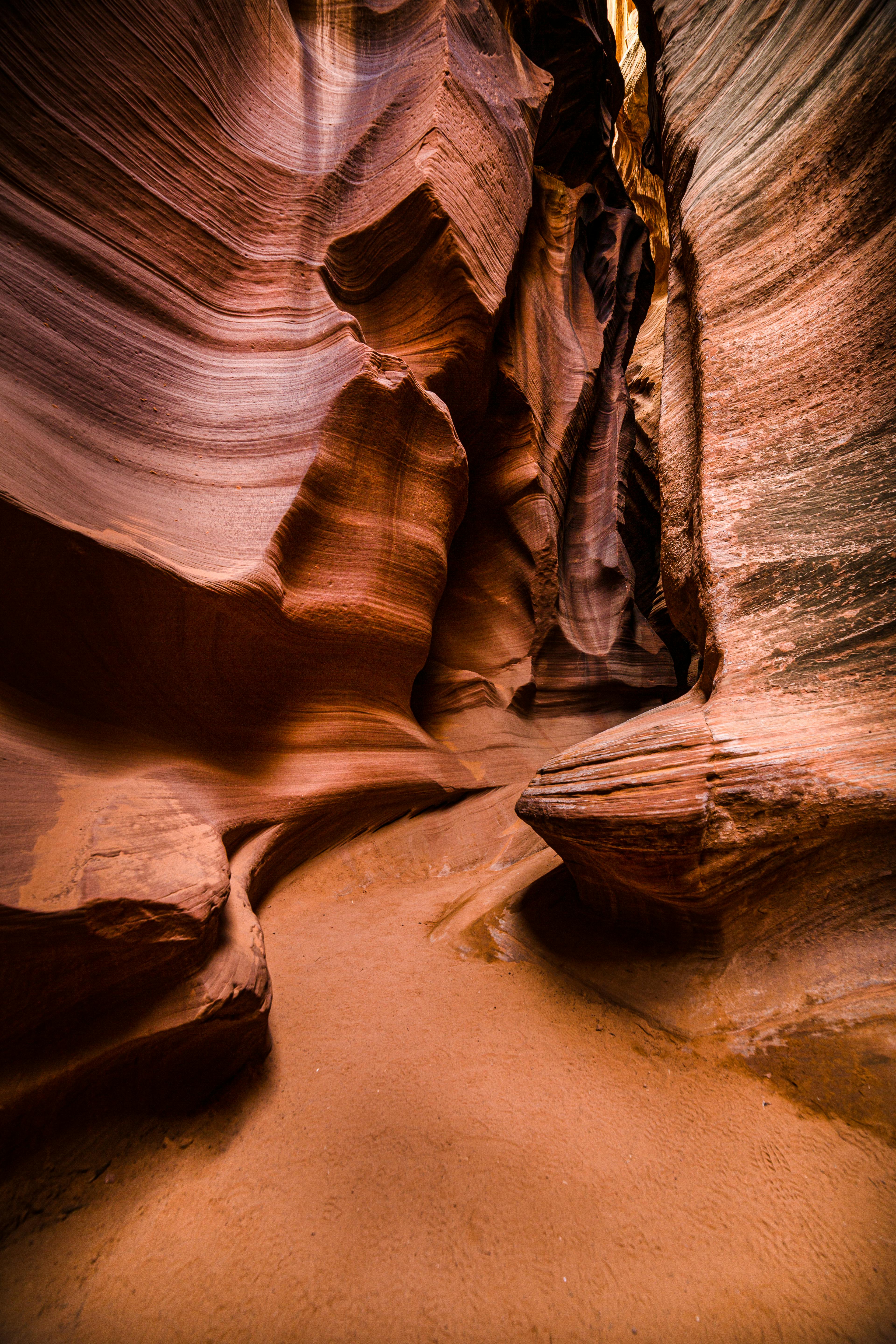 Desert canyon landscape with dramatic rock formations
