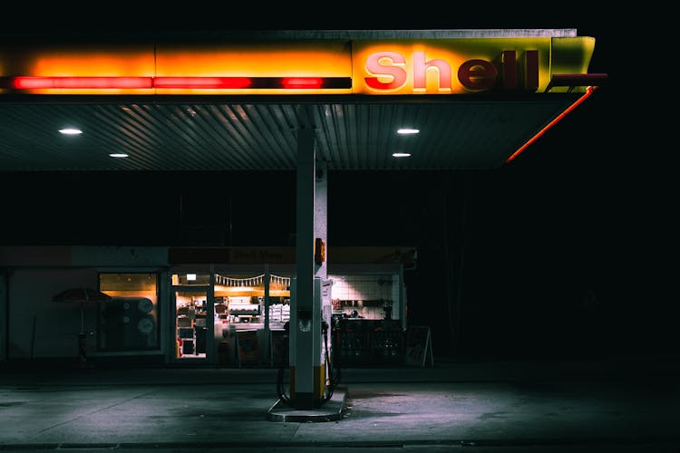 Shallow Focus Photo Of Shell Gas Station