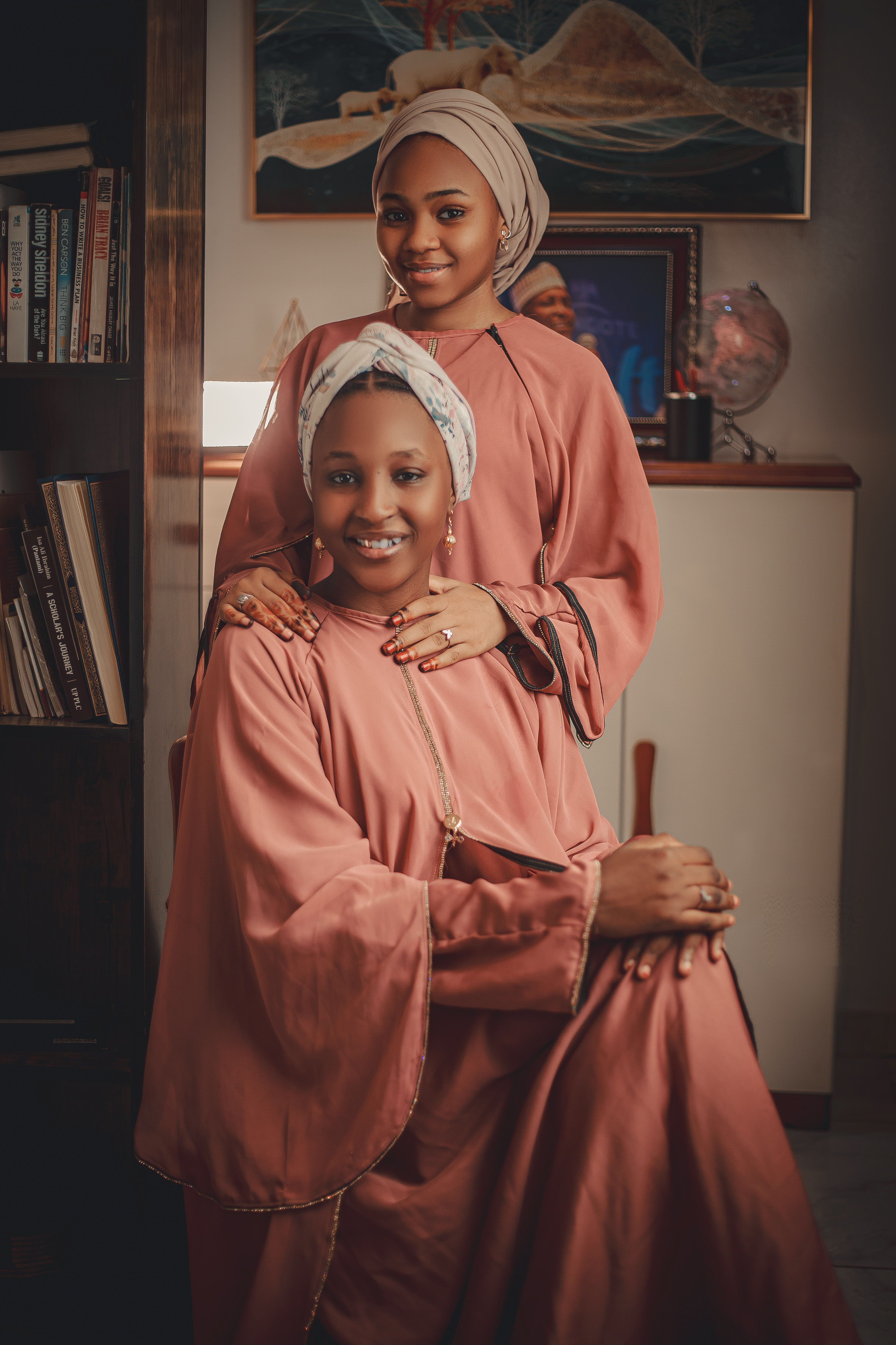 Elegant Portrait of Two Women in Traditional Attire · Free Stock Photo