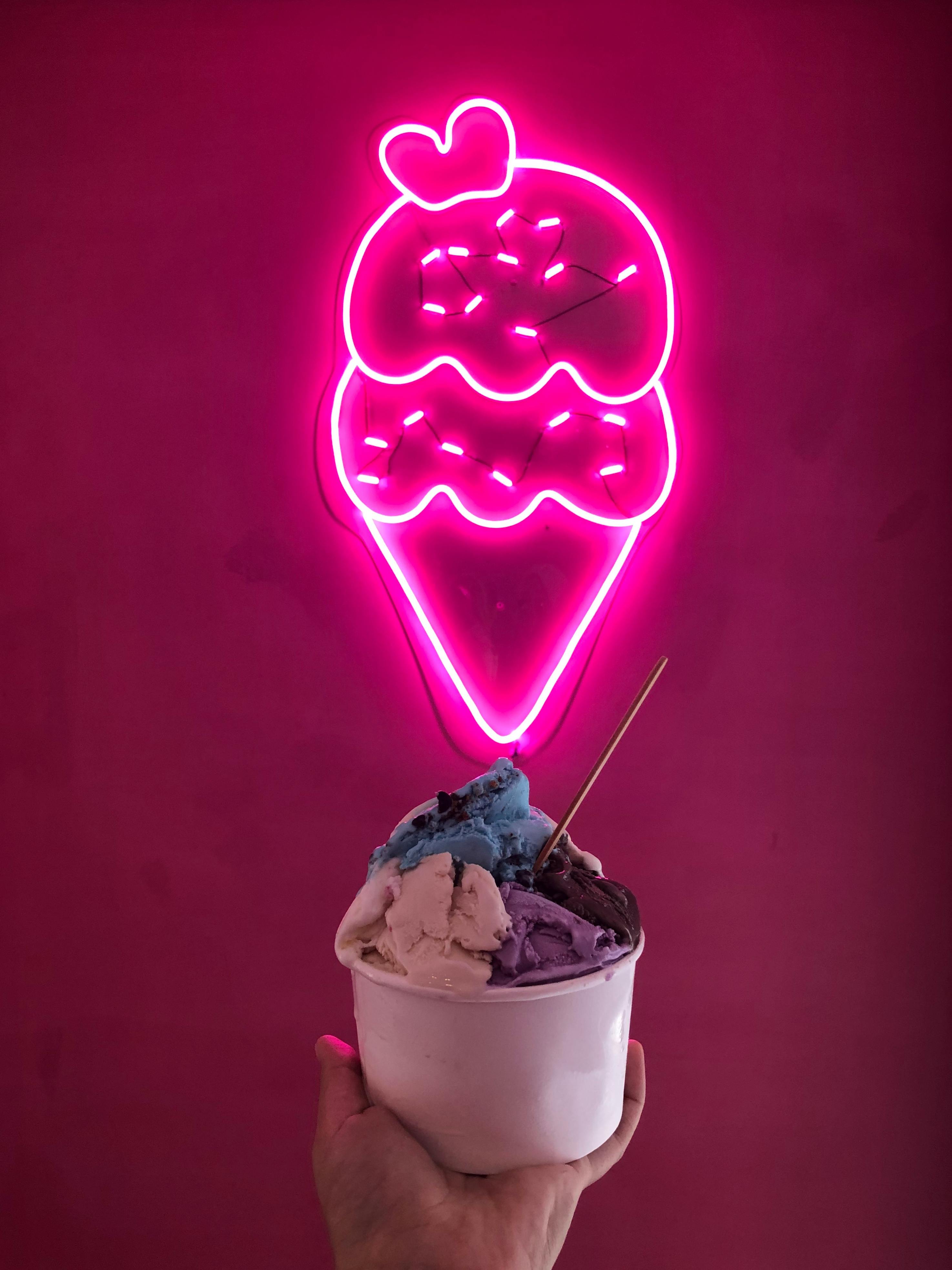 neon ice cream