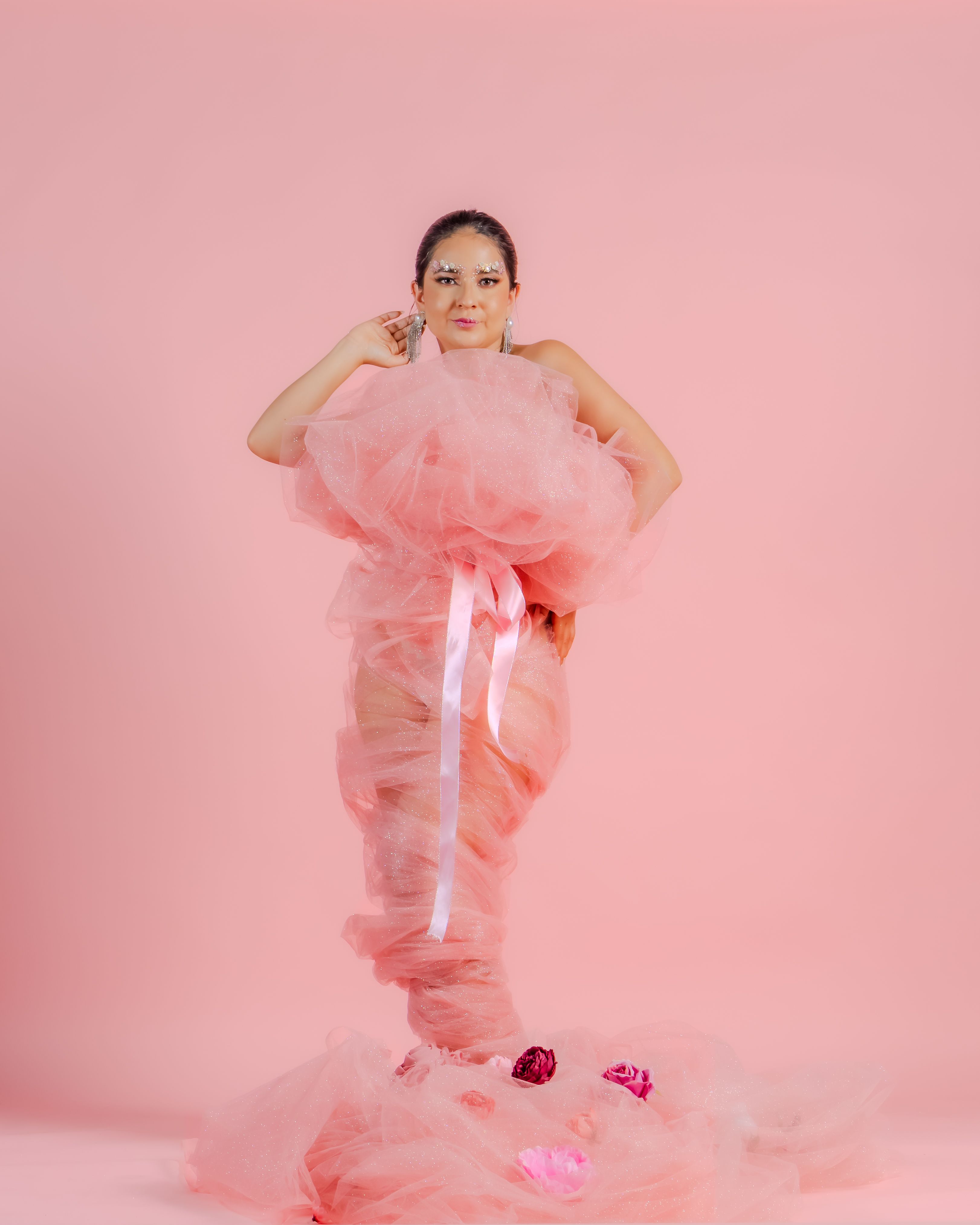 hot pink dress images Sochi Gown Hot Pink Feather Evening Dress main image 1