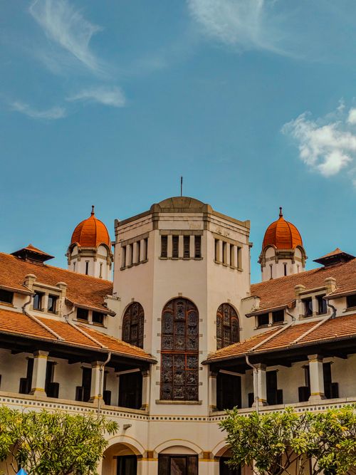 Free Stunning view of Lawang Sewu, a colonial landmark in Semarang with Dutch architecture. Stock Photo