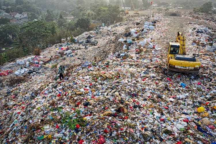 Drone Shot Of Landfill 