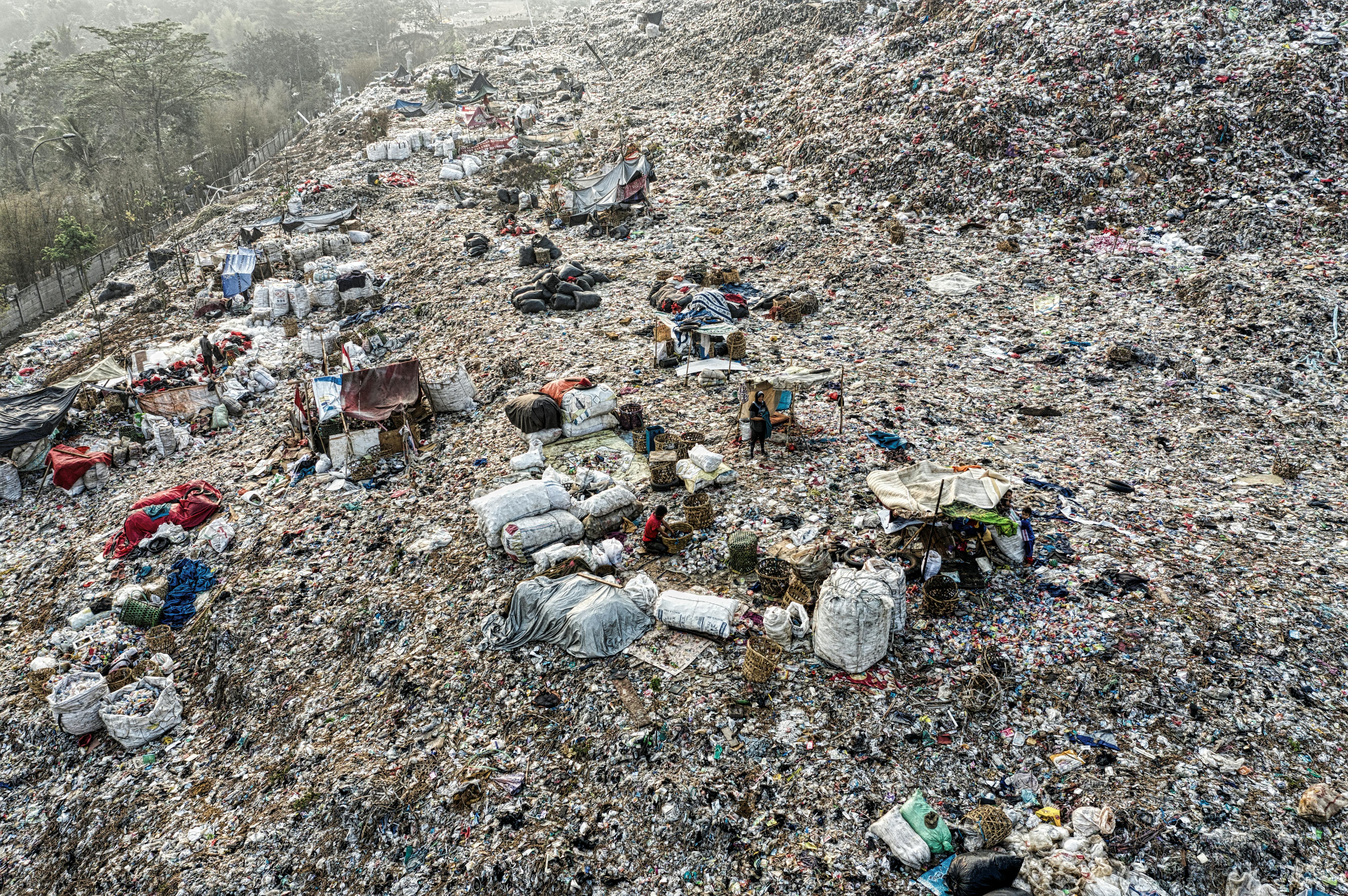 aerial view of dumpsite