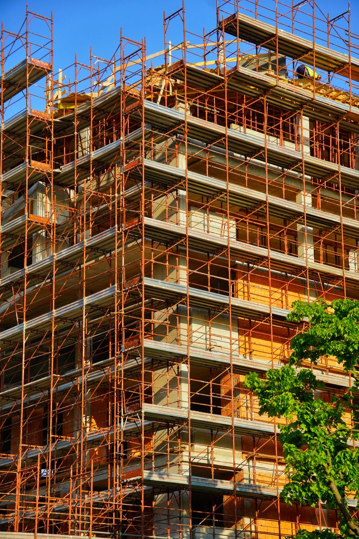 Bâtiment en construction, gros-œuvre