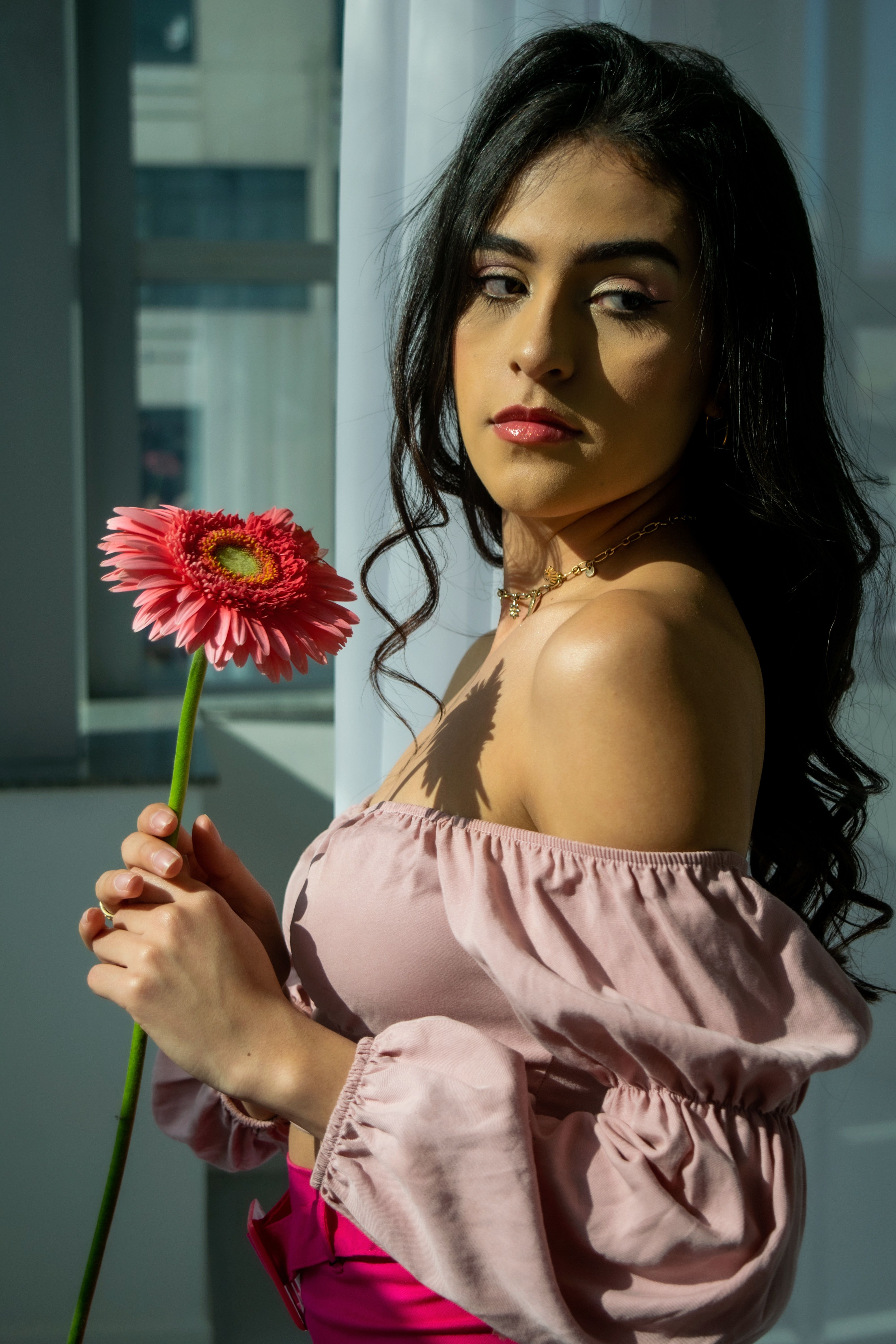 Blusa Ciganinha Floral Verde