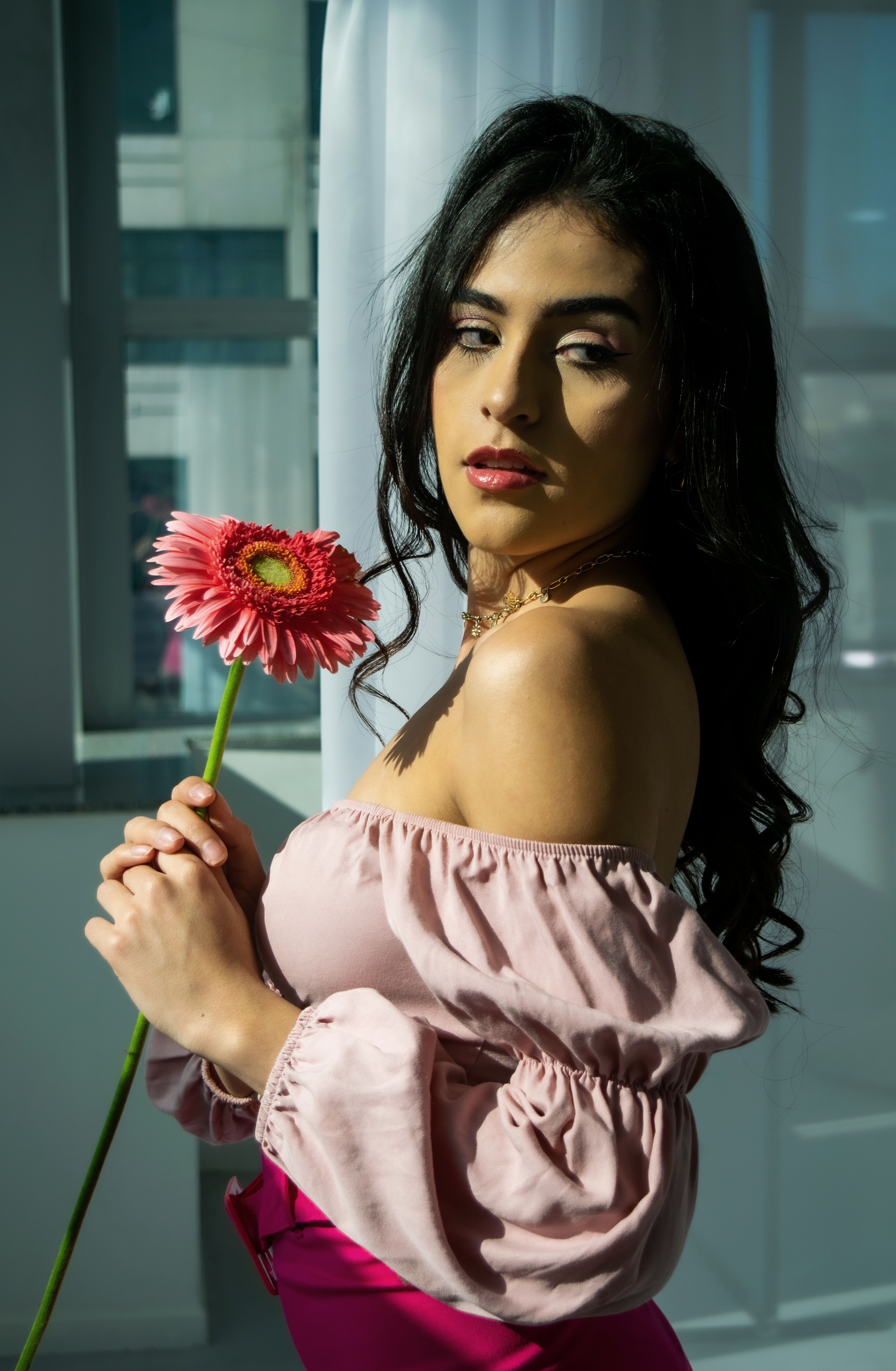 Blusa Ciganinha Floral Verde