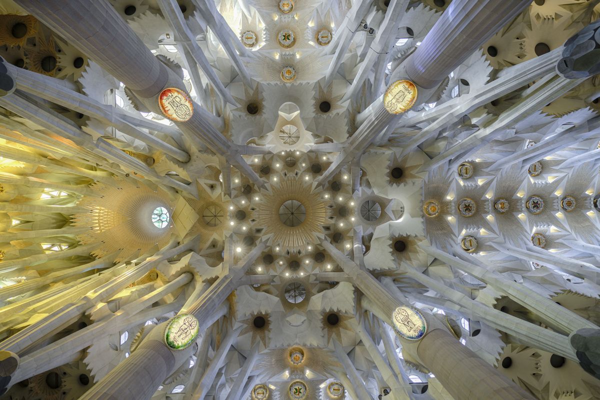 Ceiling in Sagrada Familia in Barcelona, Spain · Free Stock Photo