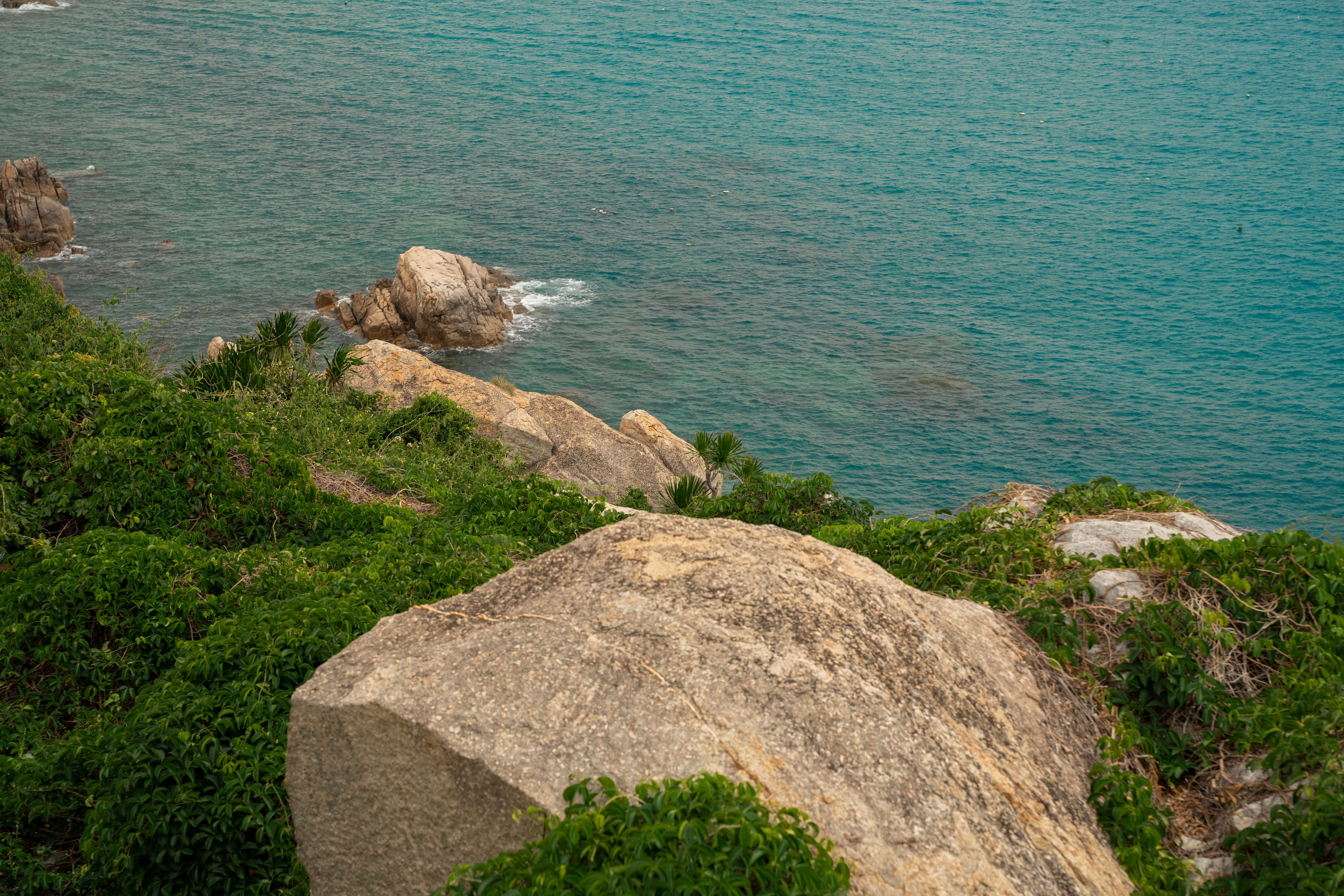 Scenic Coastal Cliff Overlooking Blue Ocean Waters · Free Stock Photo