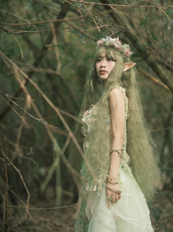 Enchanted Elf in Mystical Forest Setting · Free Stock Photo