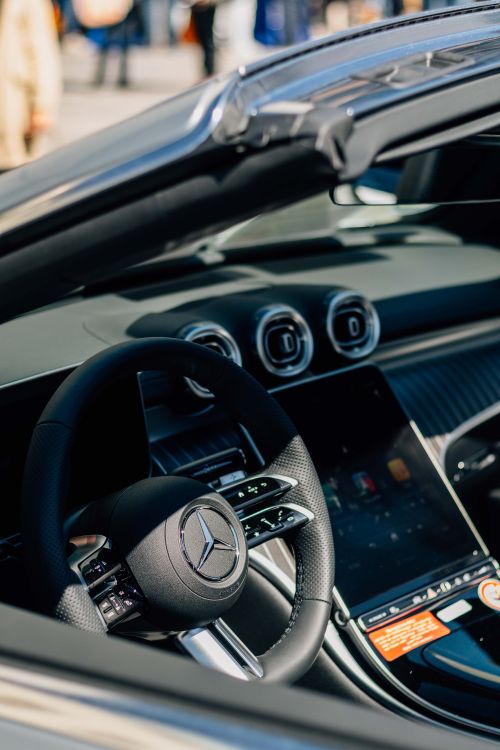 Free Close-up shot of a luxury car's interior showcasing its elegant design in Fulda, Germany. Stock Photo