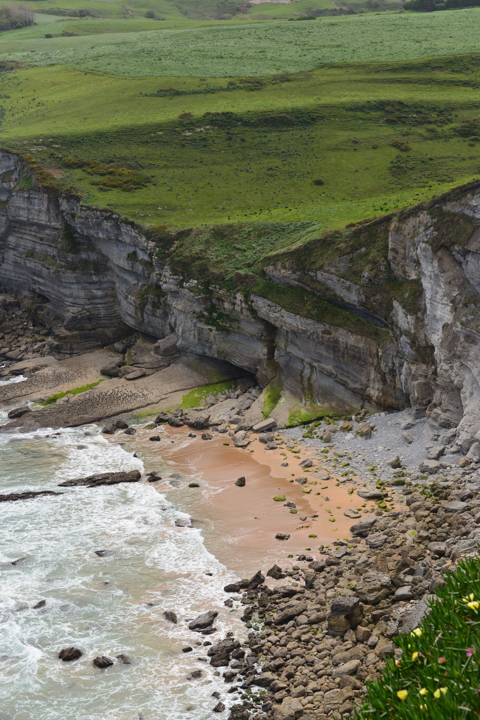 Coastal village above scenic Spanish cliffs