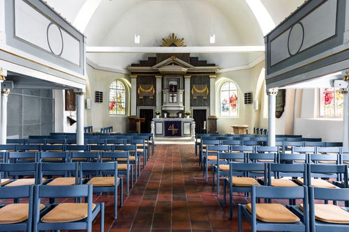 Free Explore the tranquil interior of Marienkirche, a historic church in Drage, Niedersachsen, Germany. Stock Photo