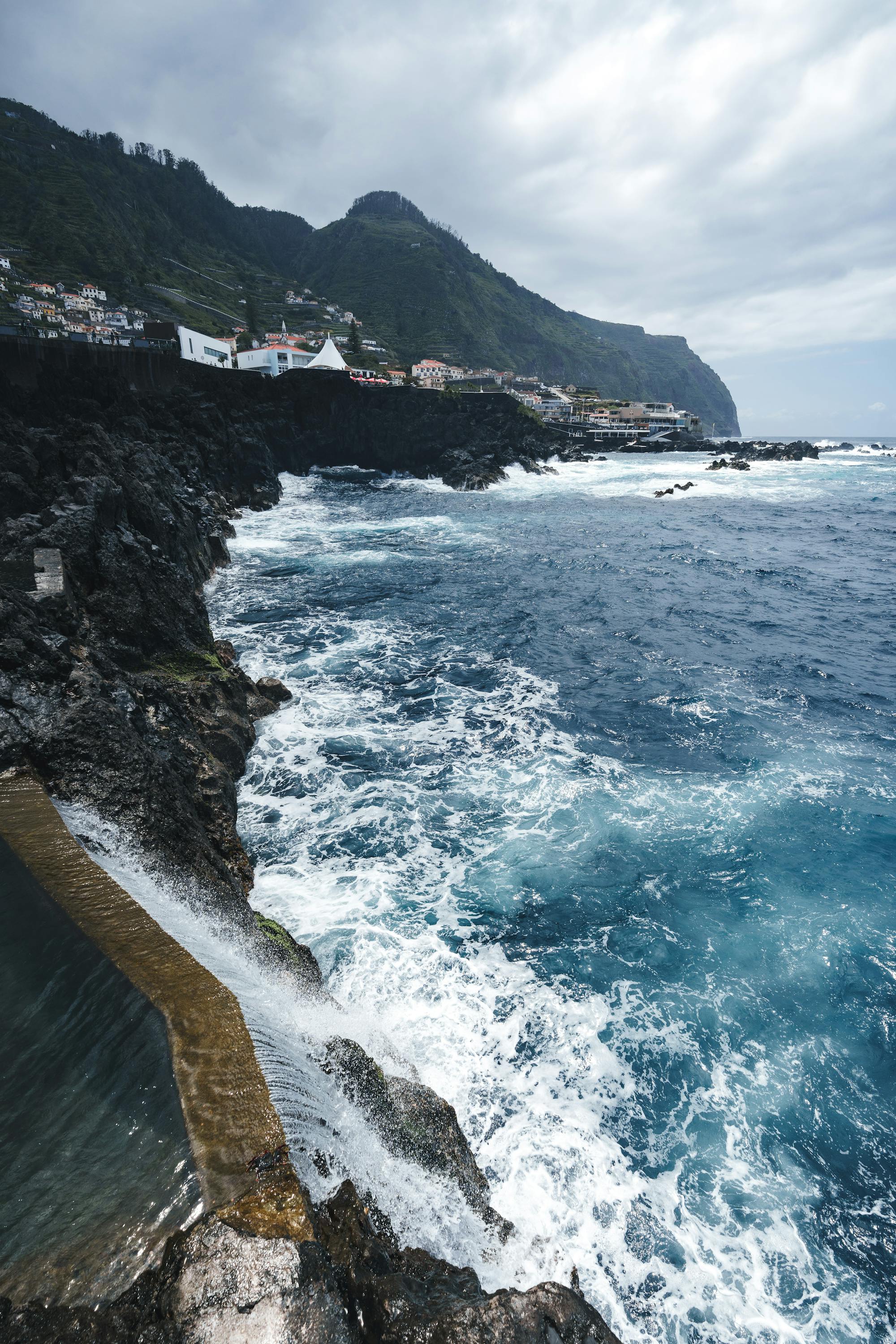 Atlantic waves near Sao Vicente in Madeira