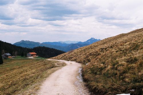 Free Explore a serene mountain path in the Bavarian Alps, showcasing beautiful spring landscapes. Stock Photo