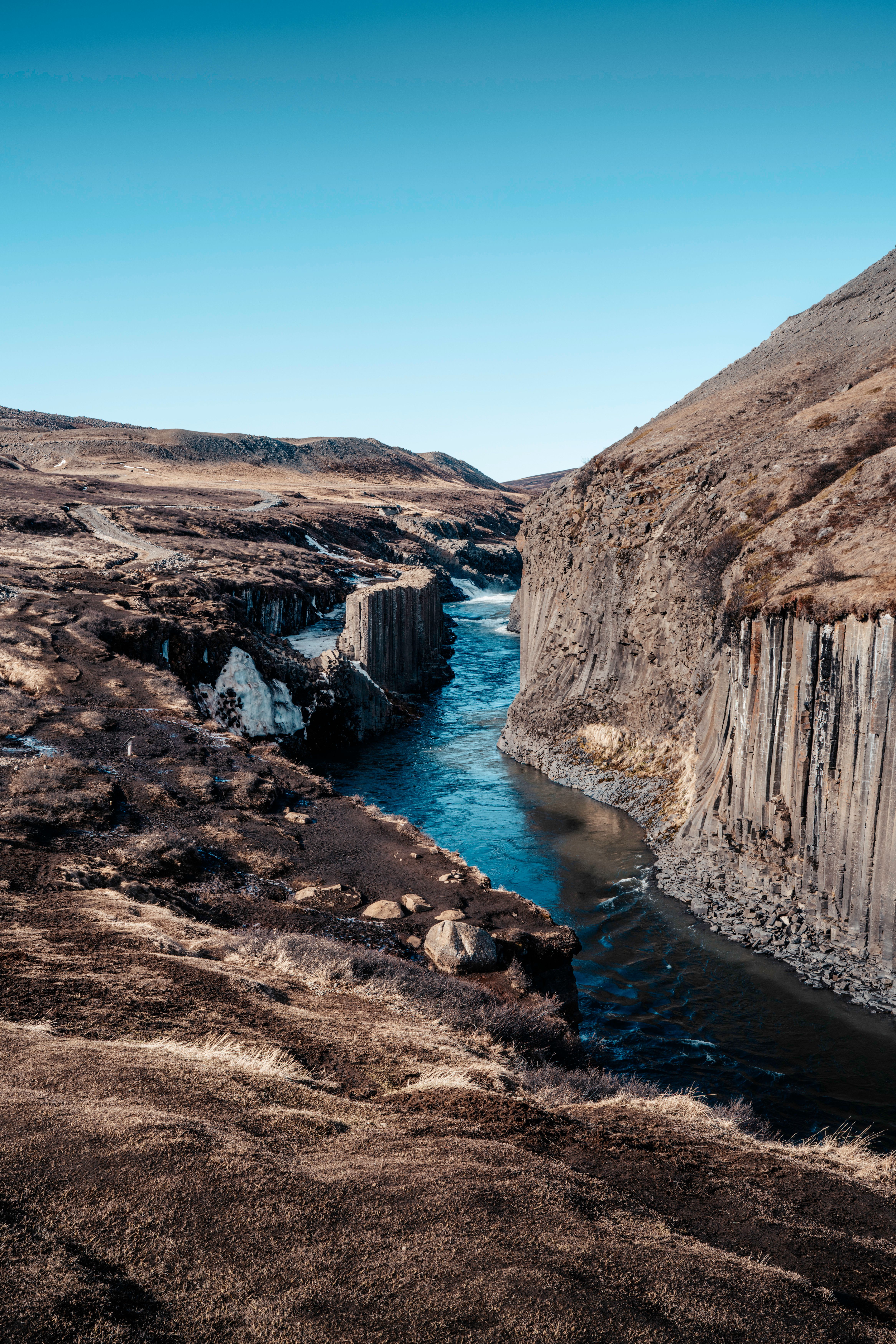 Stunning Basalt Canyon in Iceland's Wilderness · Free Stock Photo