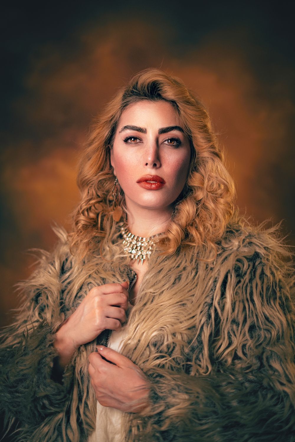 Elegant Portrait of Woman in Fur Coat · Free Stock Photo