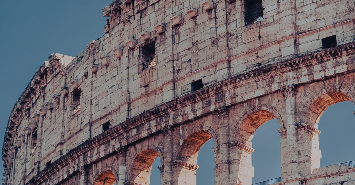 Underneath View Rome Colosseum in Rome under a Clear Sky · Free Stock Photo