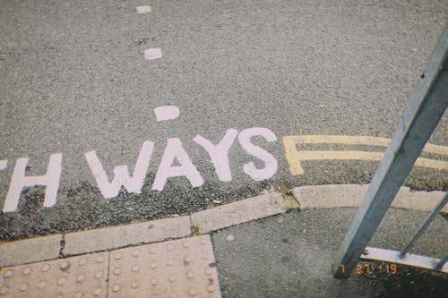 Free stock photo of letters, street, street marking