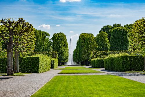 Free Lush green park with a fountain in Hannover, perfect for a tranquil escape. Stock Photo