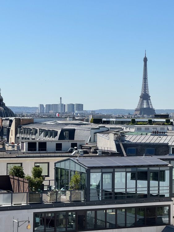 Paris Buildings Rooftops Paris Rooftops with Eiffel Tower in View · Free Stock Photo