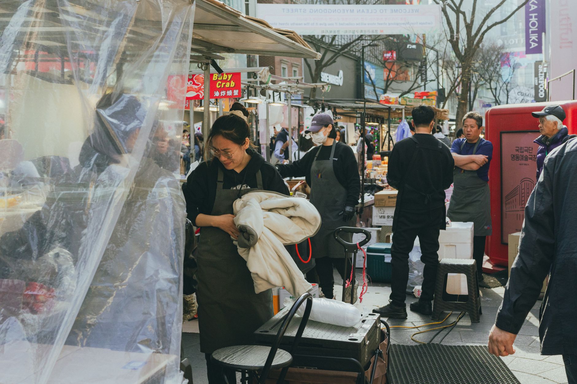 Tracking down limited-edition K-pop merchandise at underground market stalls in Myeongdong