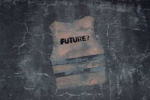 Street art in Venice with text 'FUTURE?' on cracked concrete wall.
