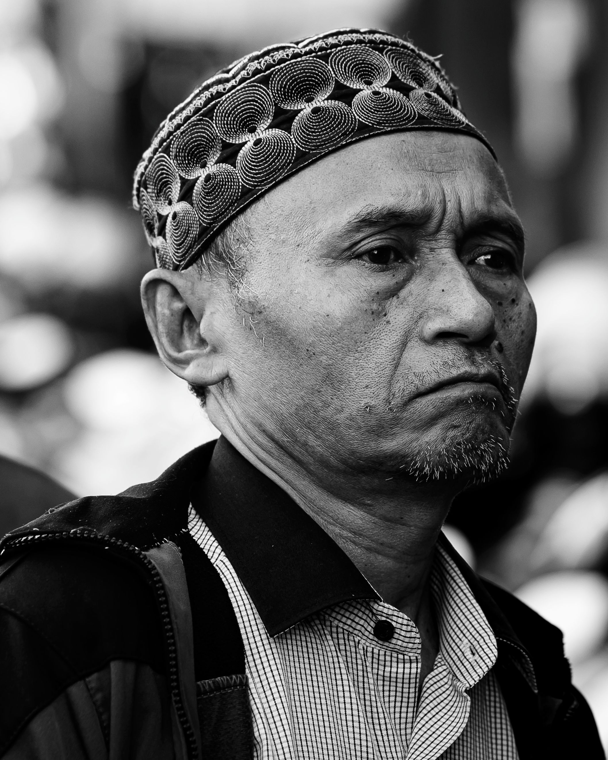Portrait of Man in Traditional Hat, West Java · Free Stock Photo