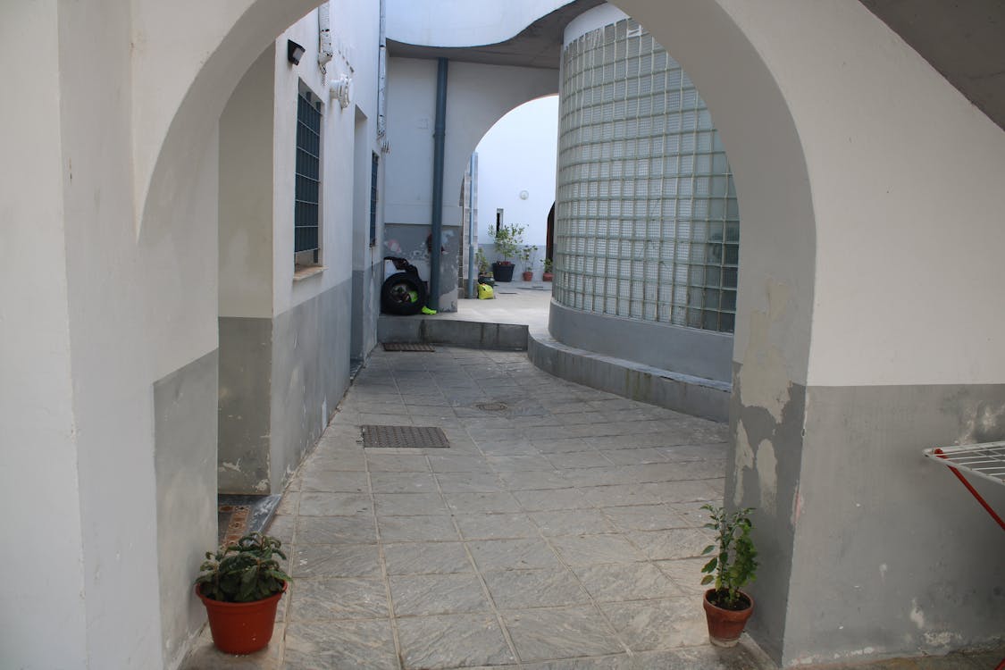 corredores interiores de la posada en su aspecto actual