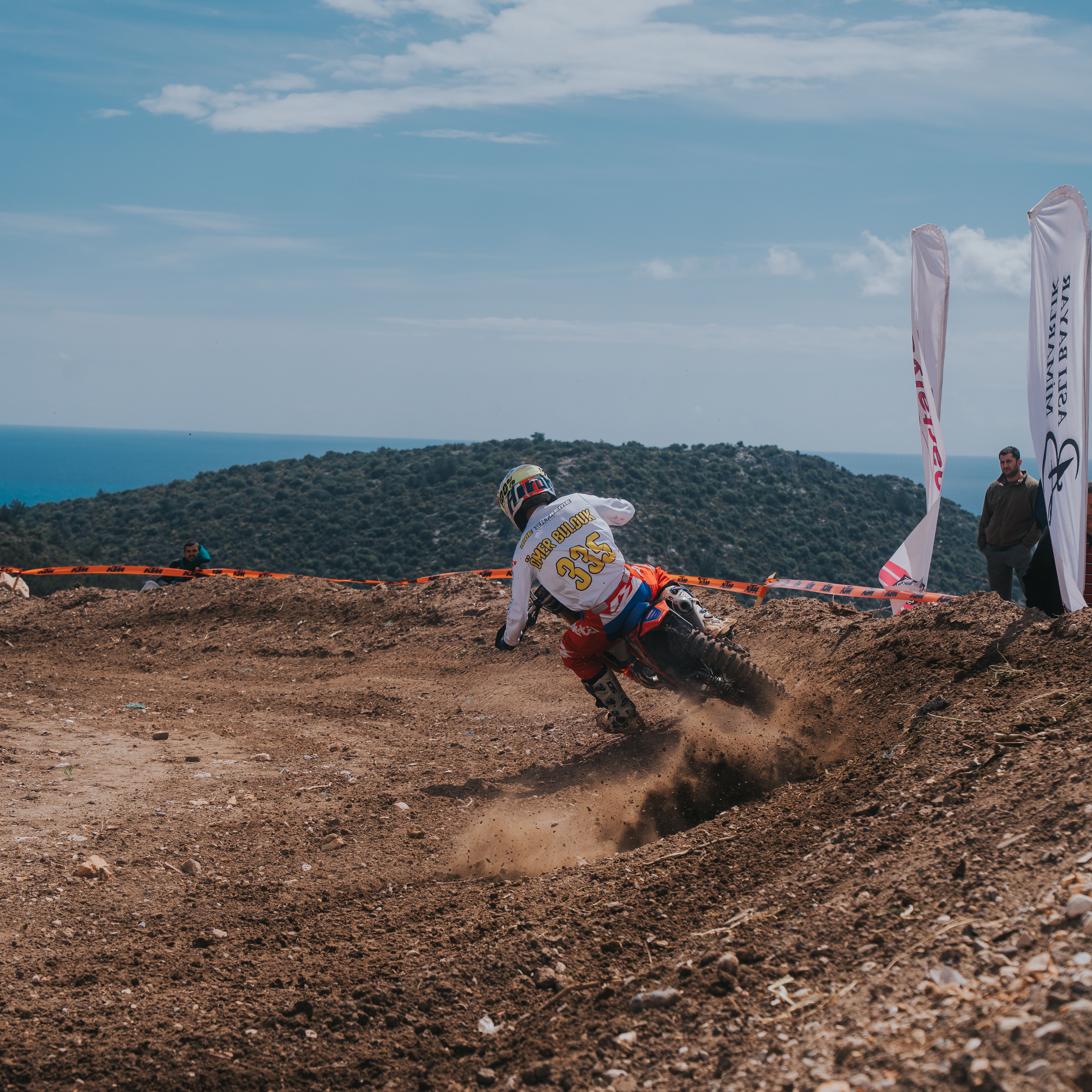 Exciting Enduro Motorcycle Race on Dirt Track · Free Stock Photo