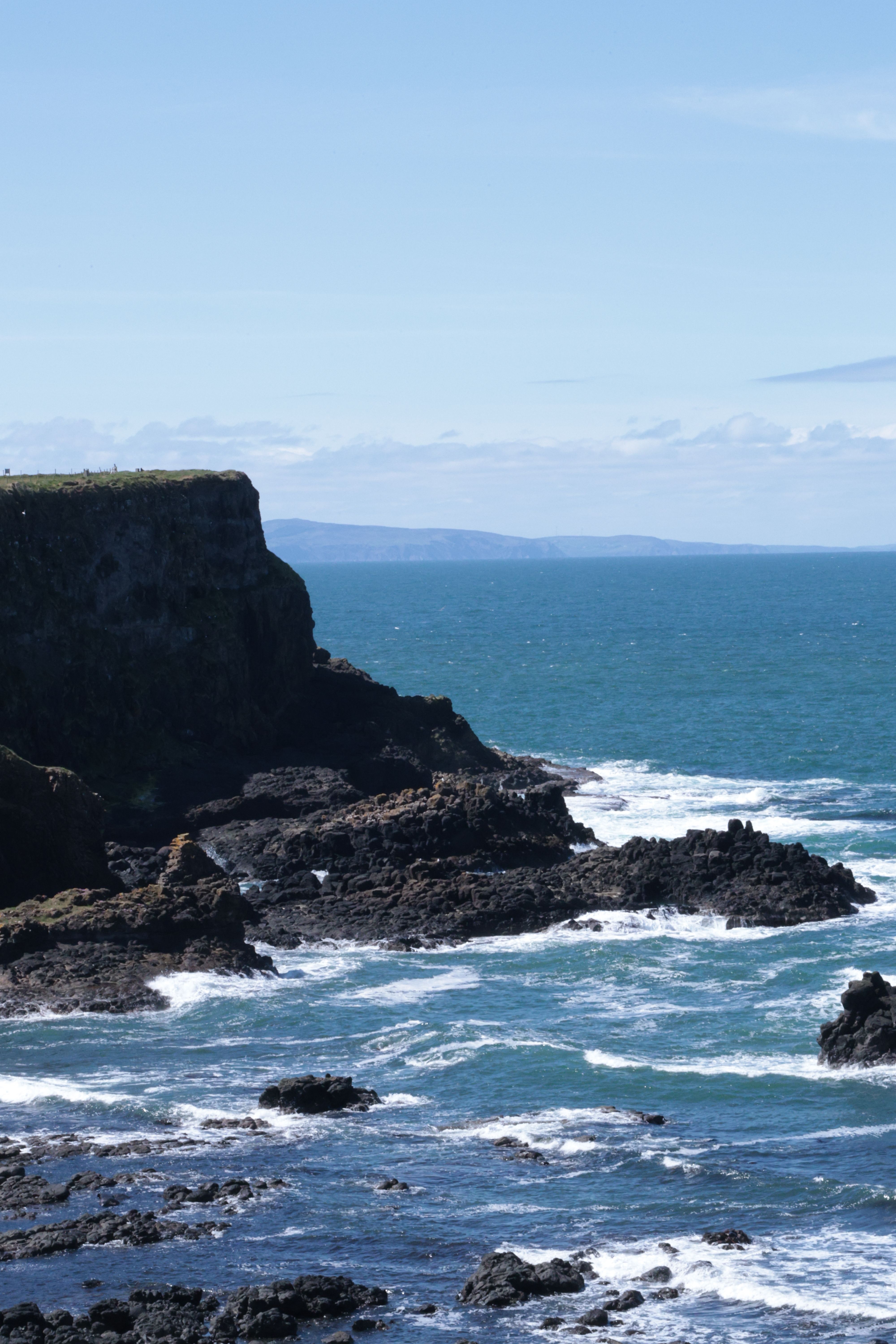Dramatic Northern Ireland Coastal Cliffs and Sea · Free Stock Photo