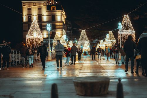 Free Night city lights Stock Photo