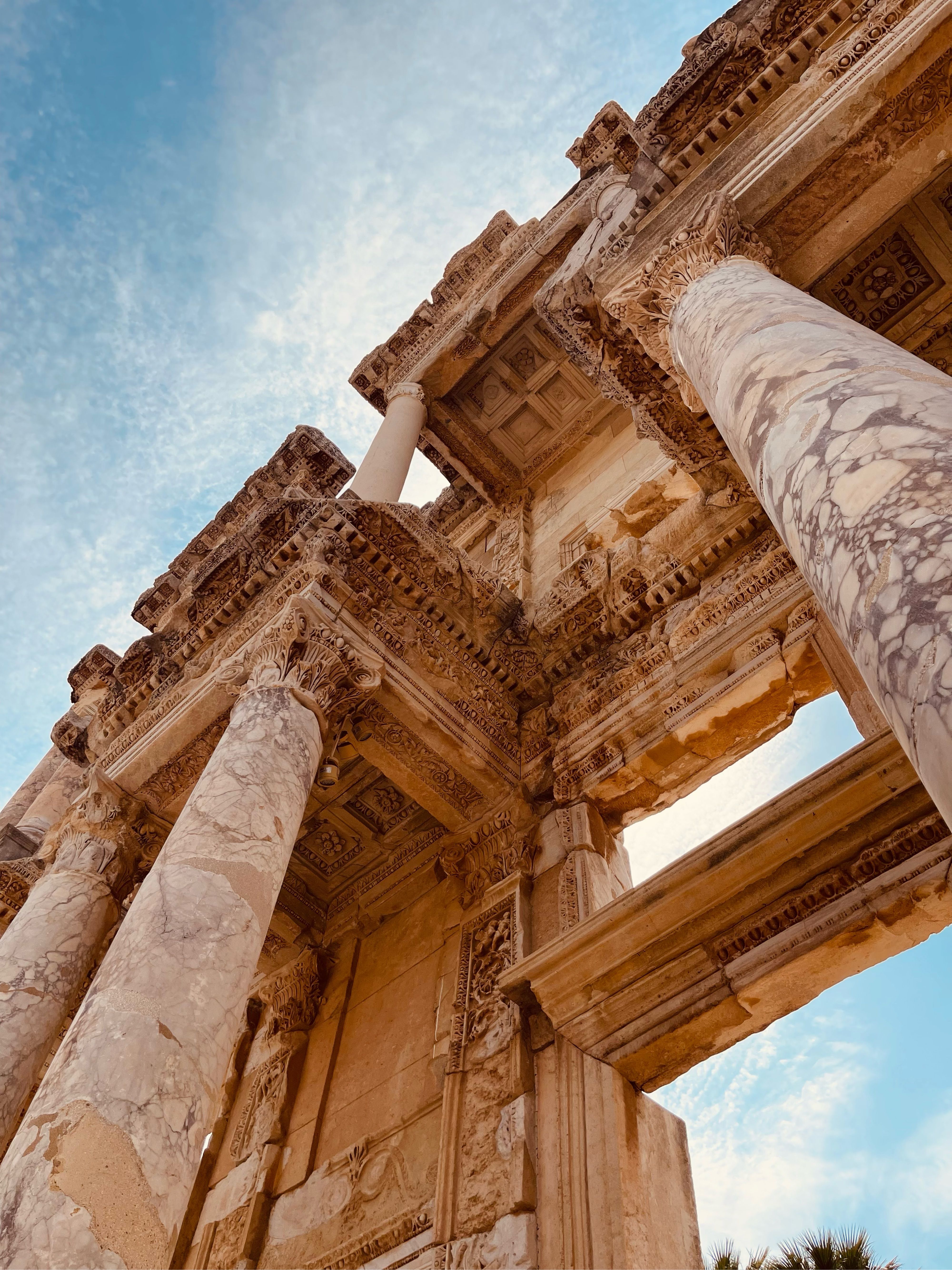 Ancient Roman Ruins Under a Bright Blue Sky · Free Stock Photo