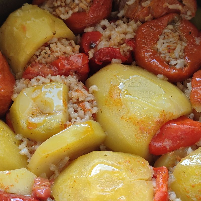 Ground Turkey Couscous Stuffed Peppers