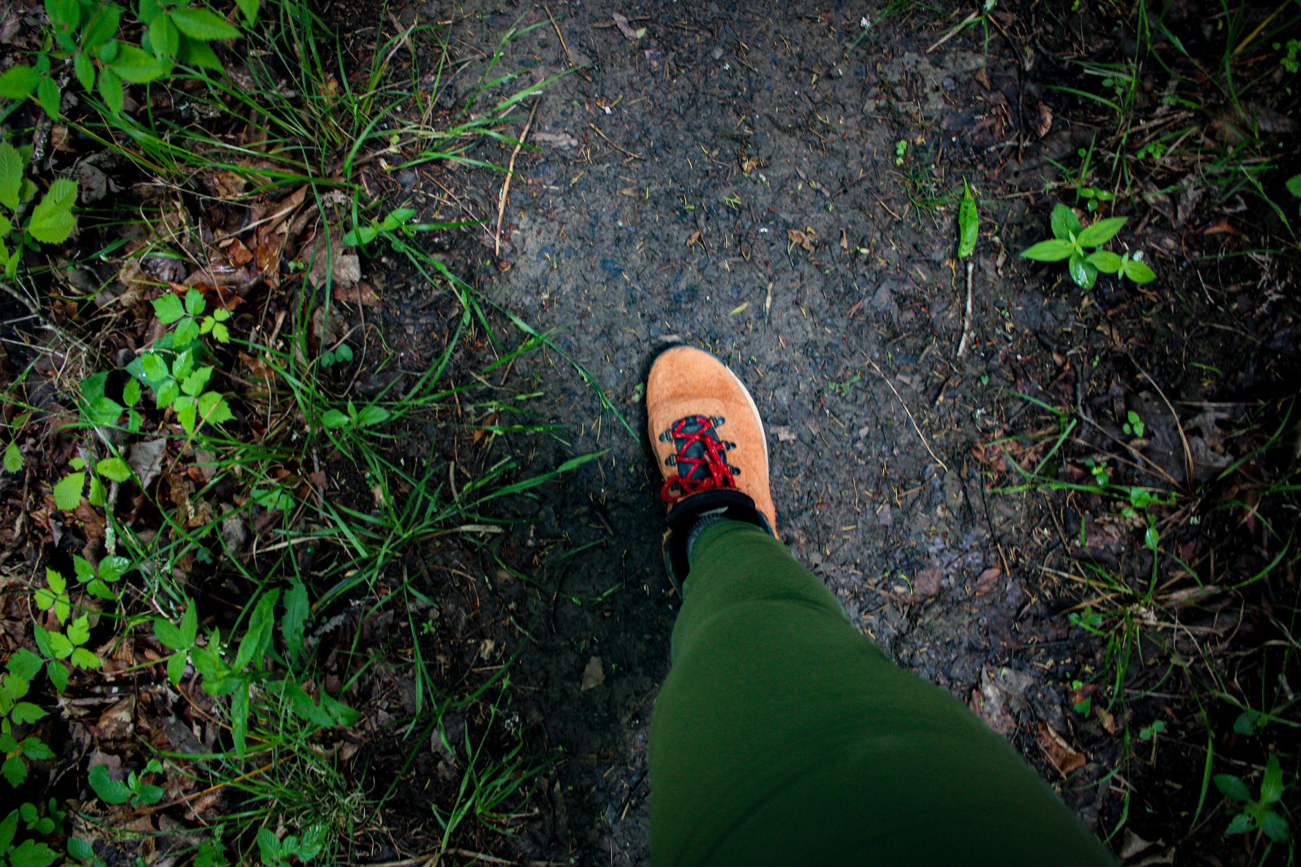 hiker trail feet outdoors