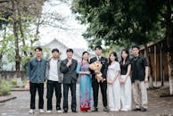 Group Portrait of Diverse Friends Outdoors