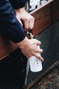 Holding White Tumbler