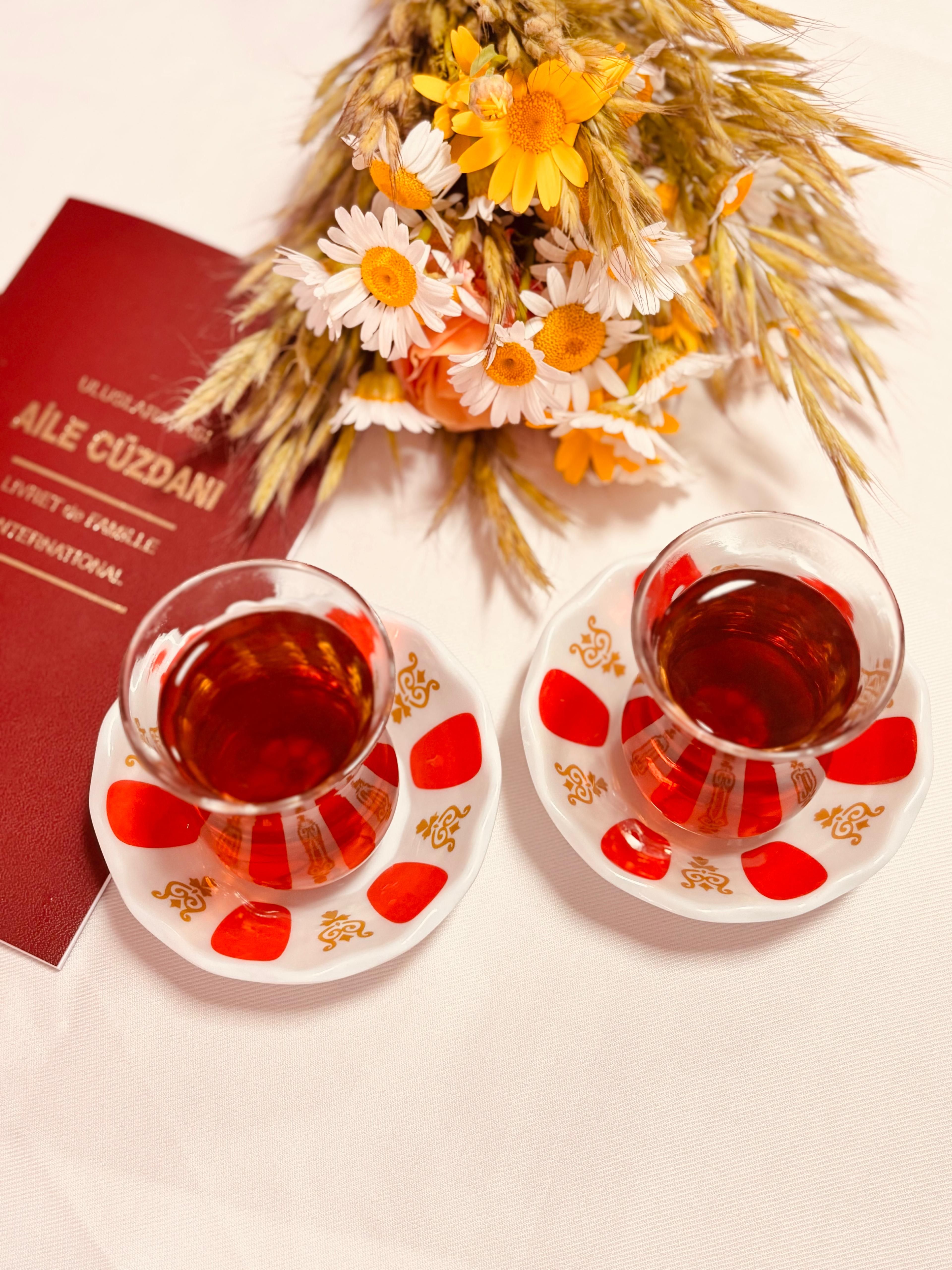 Turkish Tea Ceremony with Marriage Book · Free Stock Photo