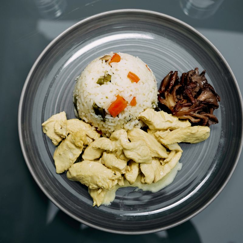 Haitian Djon Djon Rice with Mushrooms