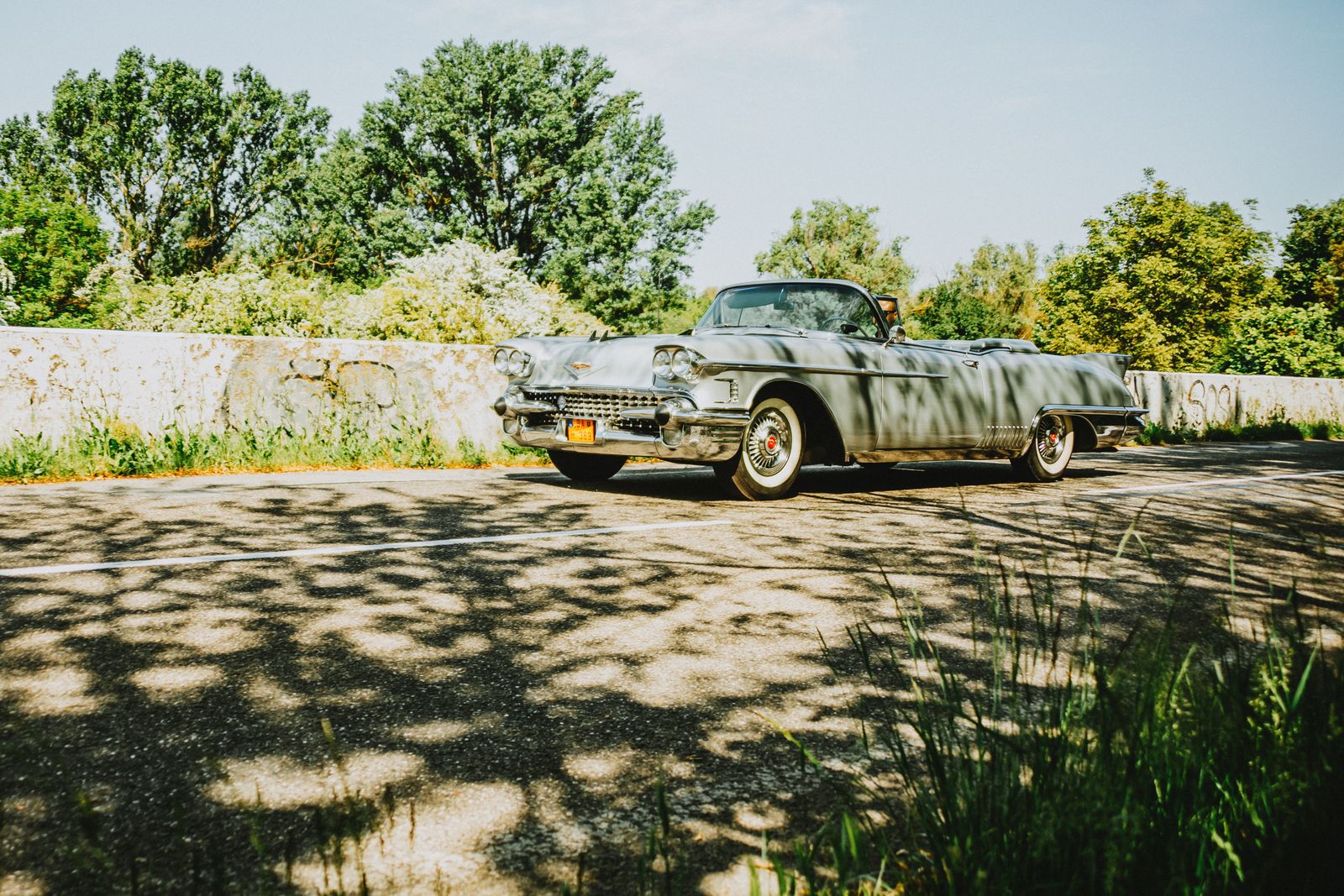 Classic Convertible on a Sunny Road Trip · Free Stock Photo