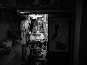 Vintage Hong Kong Cobbler Shop at Night