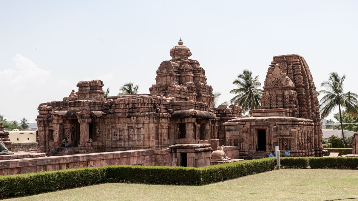 Explore the ancient sandstone temple complex in Pattadakal, Karnataka, India.