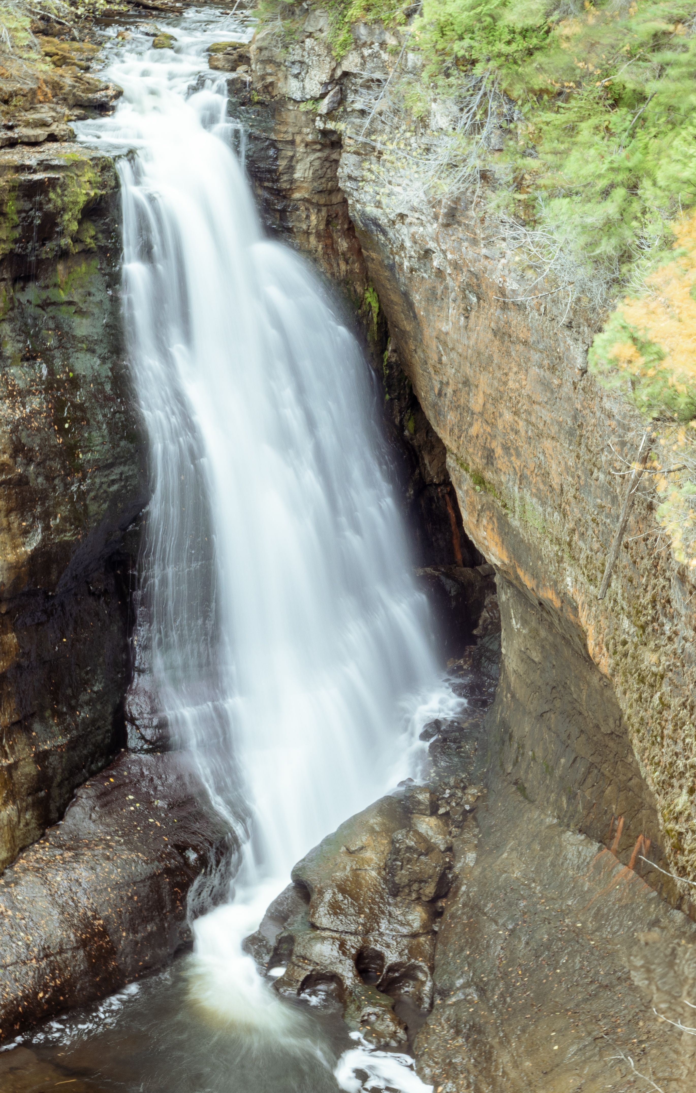 Majestic Waterfall in Michigan's Pictured Rocks · Free Stock Photo