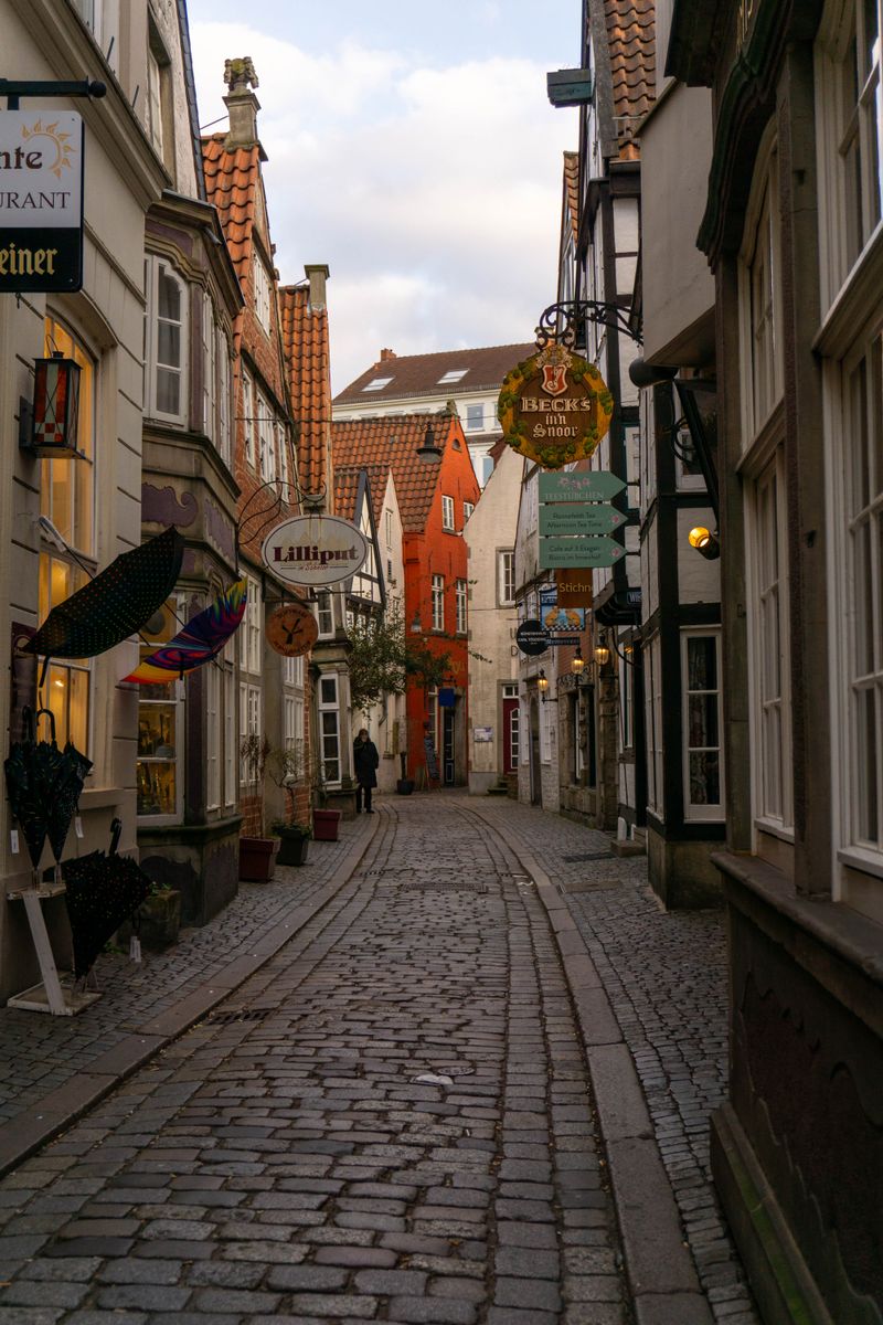 German old town street Bremen
