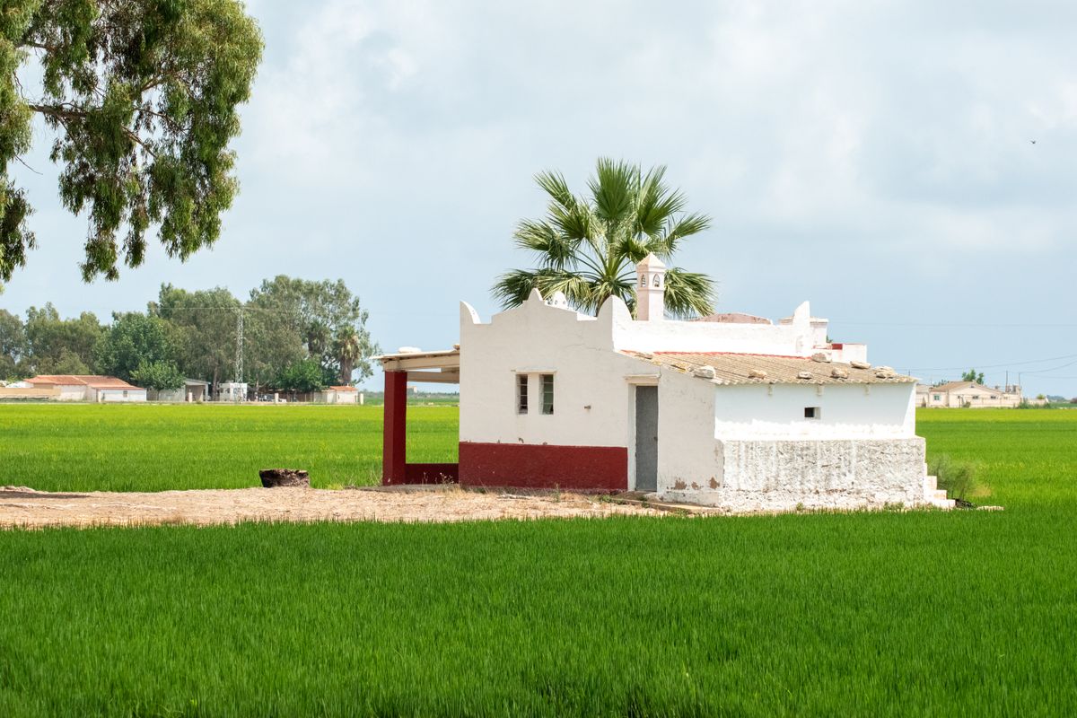 Masías en el campo catalán