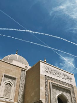 Captivating Islamic architecture under a clear blue sky in Cairo, Egypt.