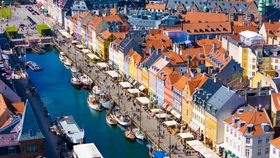 Copenhagen canal quarter from above — photo by Mylo Kaye on Pexels